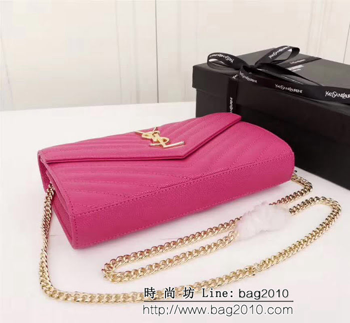YSL聖羅蘭 爆款 魚子醬牛皮鏈條小包 可當手包用 26801 YAS1387